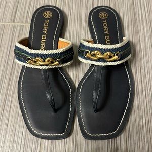 Tory Burch sandals with gold decorations